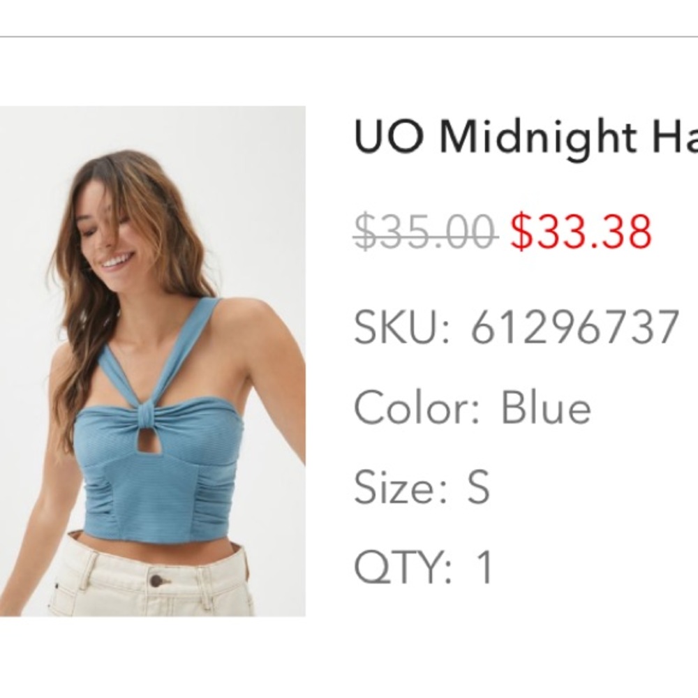 COPY - Urban outfitters crop top